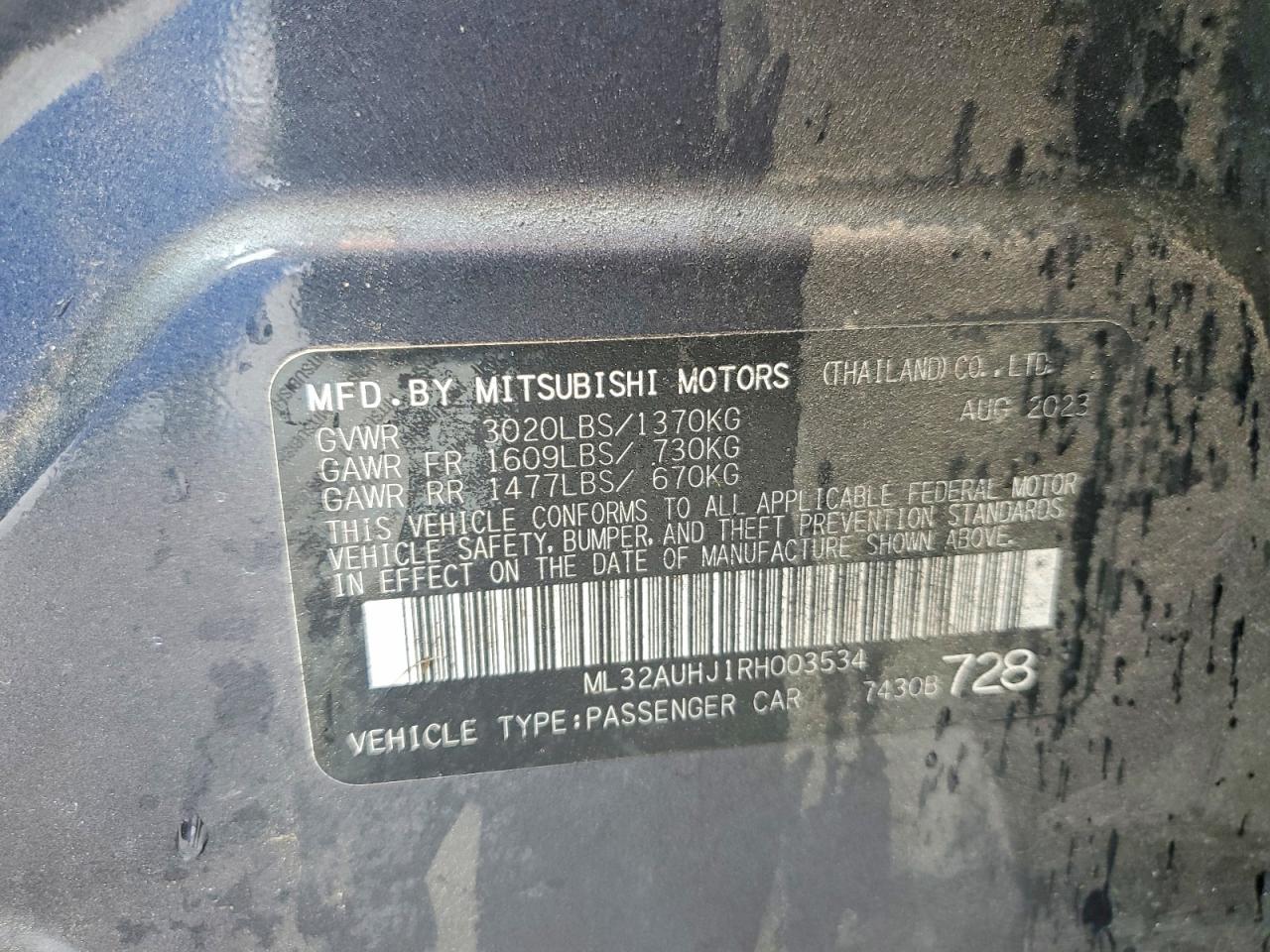 2024 MITSUBISHI MIRAGE ES photo 34