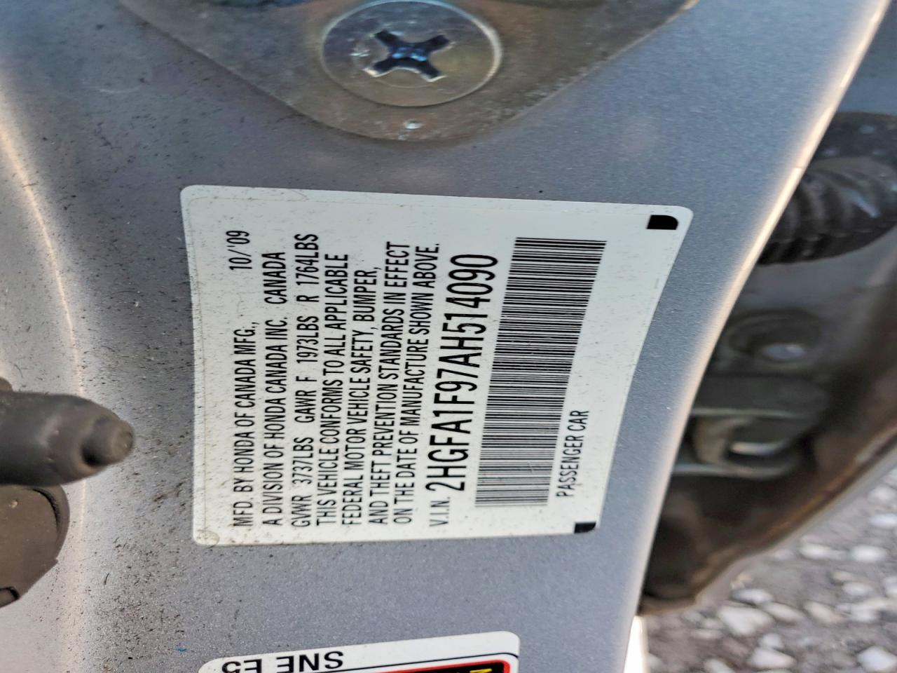2010 HONDA CIVIC EXL photo 23