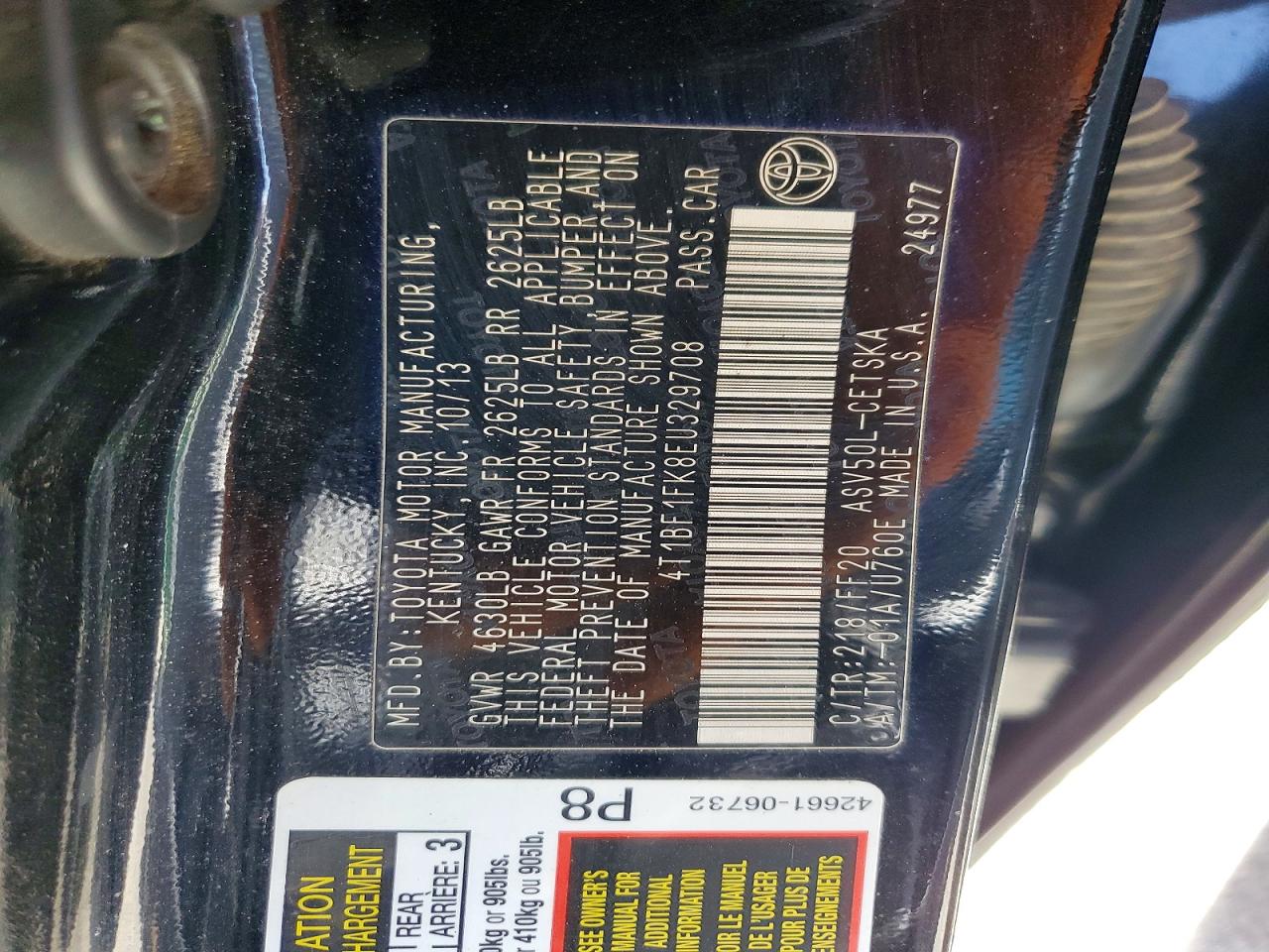 2014 TOYOTA CAMRY SE SPORT photo 23
