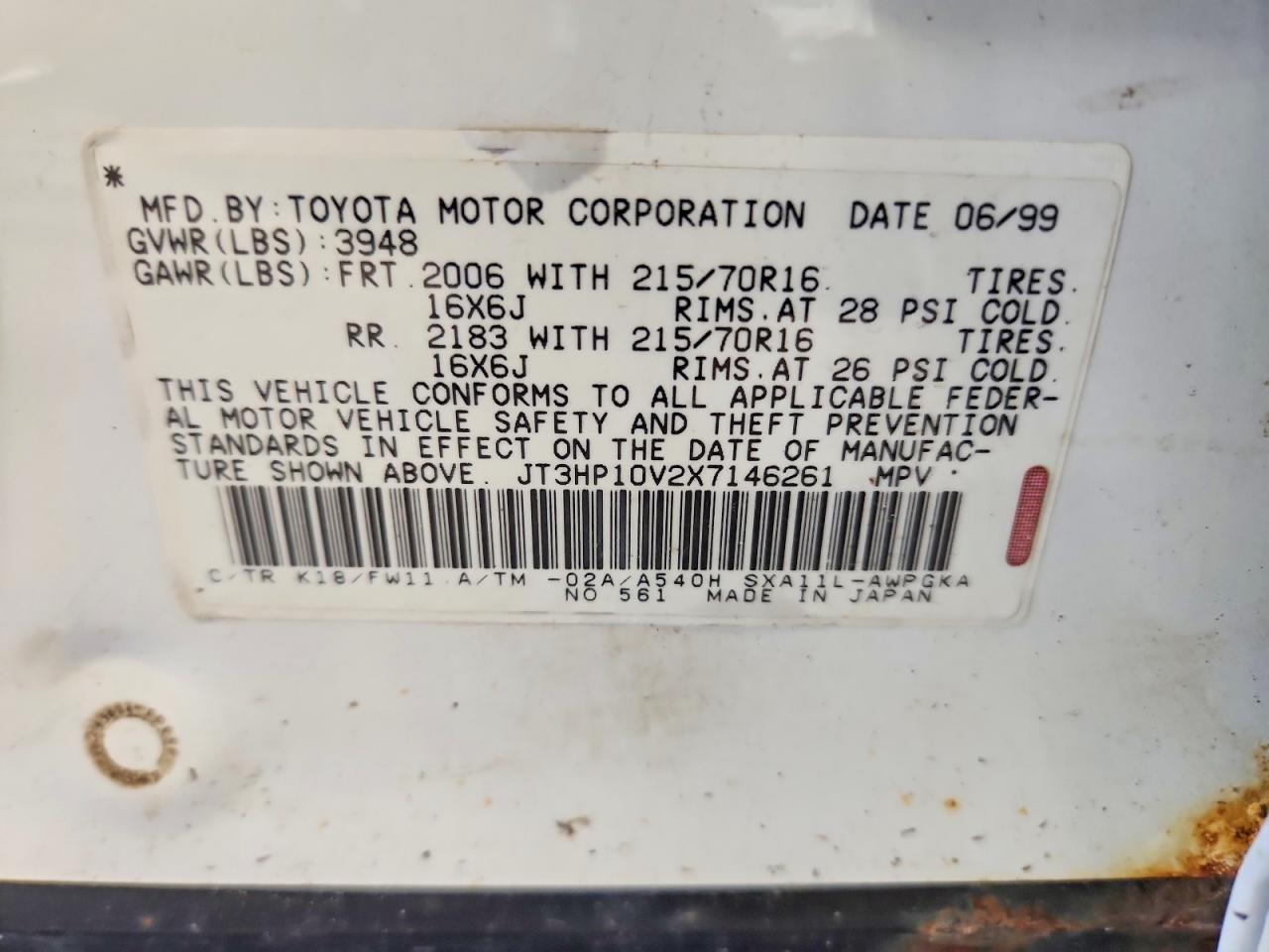 1999 TOYOTA RAV4 BASE photo 40