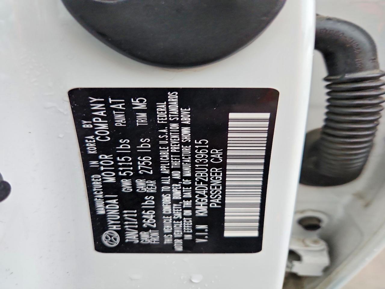 2011 HYUNDAI GENESIS 4.6L photo 12