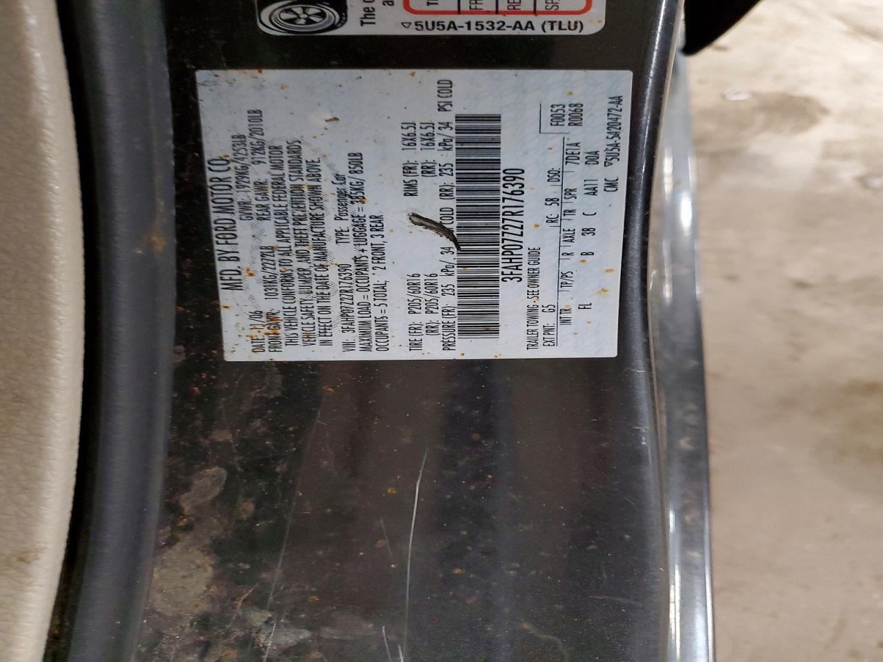 2007 FORD FUSION SE photo 12