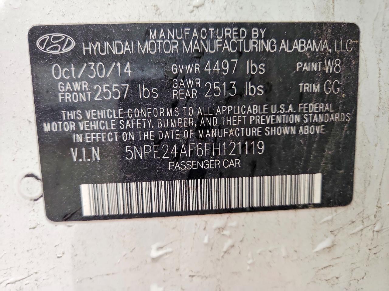 2015 HYUNDAI SONATA SE photo 12