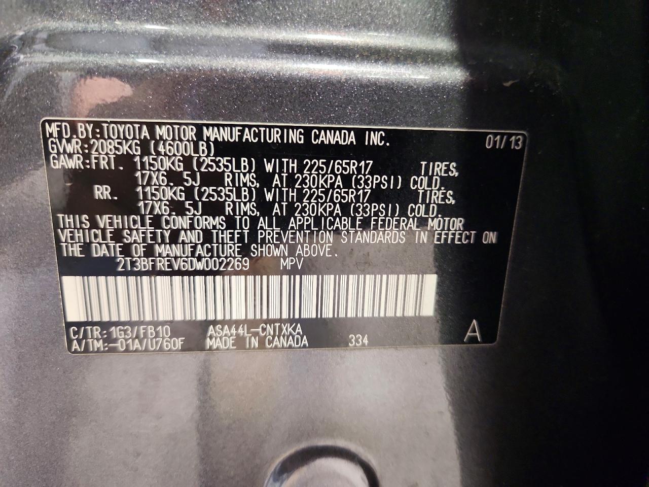 2013 TOYOTA RAV4 LE photo 14