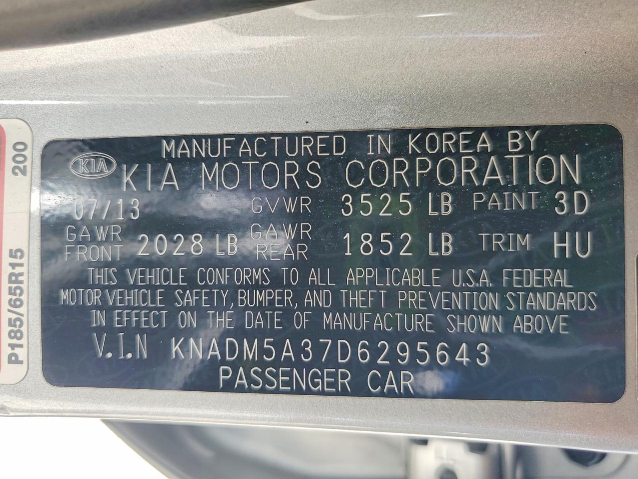 2013 KIA RIO LX photo 37