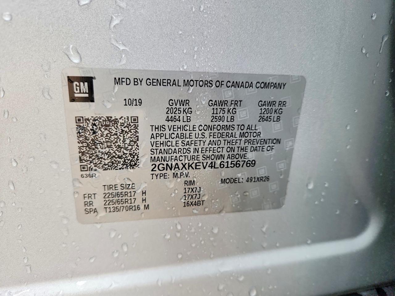 2020 CHEVROLET EQUINOX LT photo 37