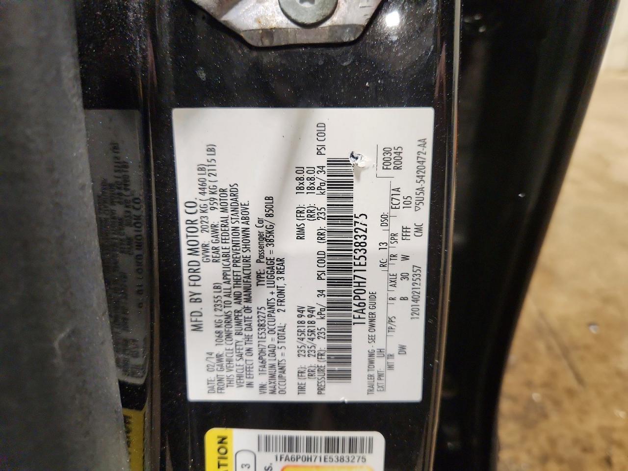 2014 FORD FUSION SE photo 34