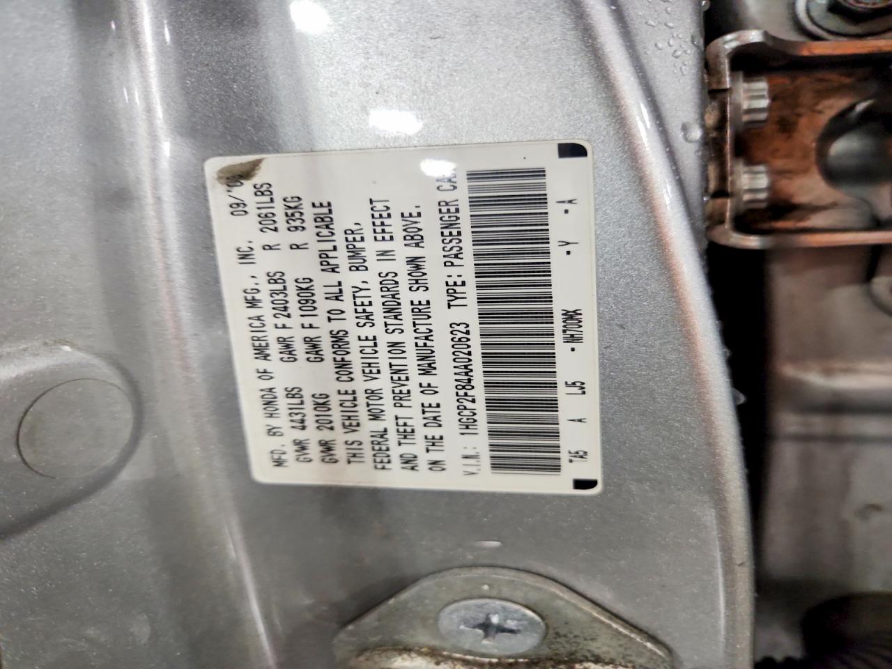 2010 HONDA ACCORD EXL photo 23