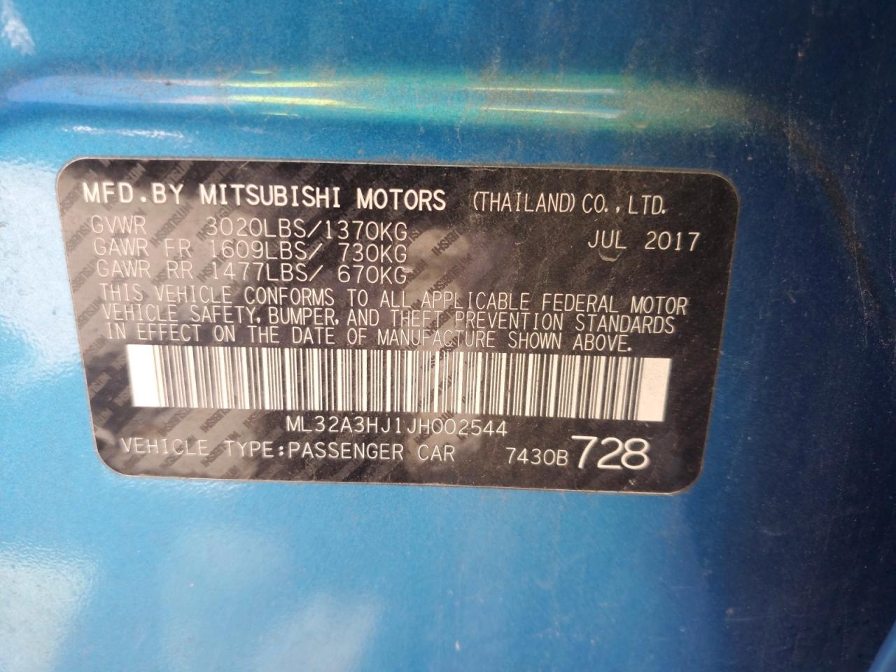 2018 MITSUBISHI MIRAGE ES photo 23