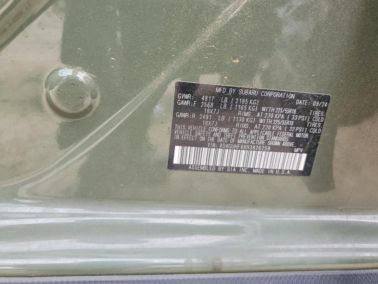 2024 SUBARU CROSSTREK SPORT photo 12