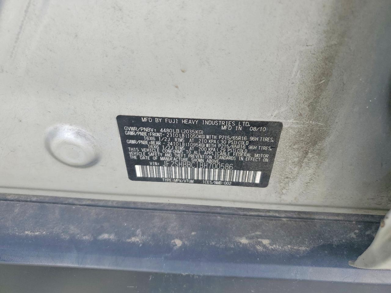 2011 SUBARU FORESTER 2.5X photo 13