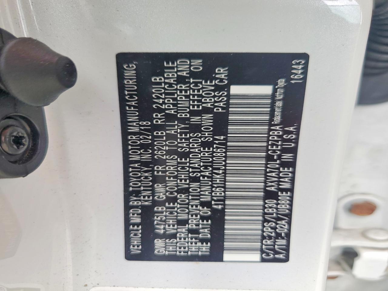 2018 TOYOTA CAMRY XSE photo 12