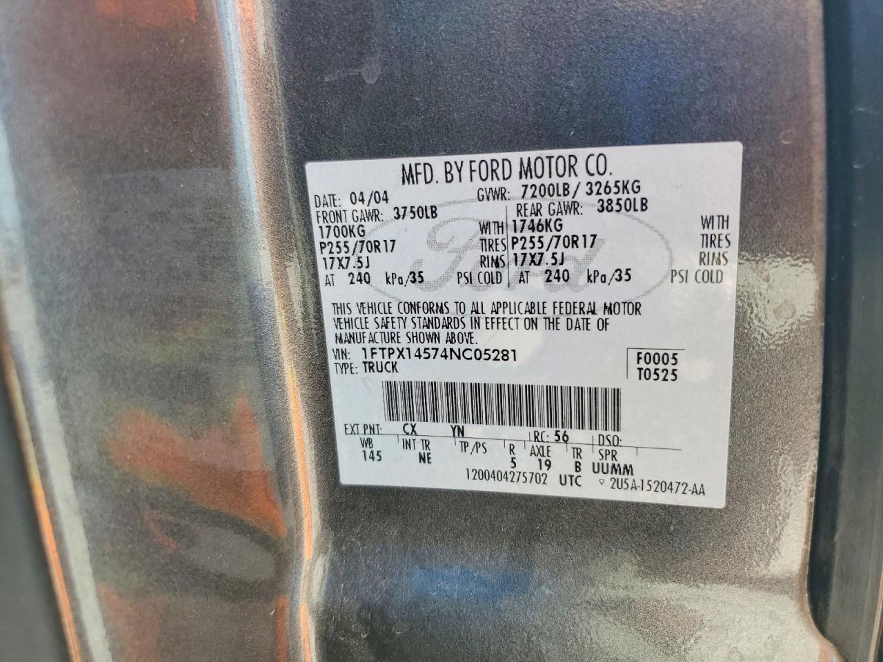 2004 FORD F150 photo 34