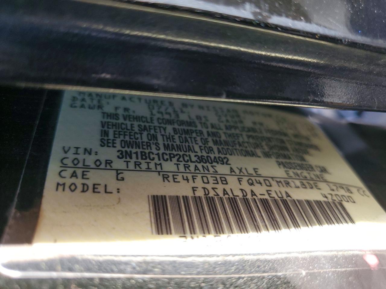 2012 NISSAN VERSA 1.8 S photo 23