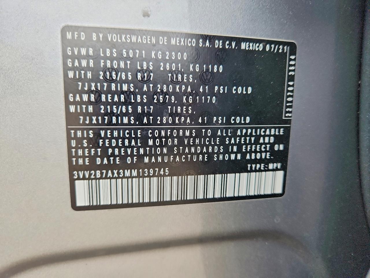 2021 VOLKSWAGEN TIGUAN SE photo 25