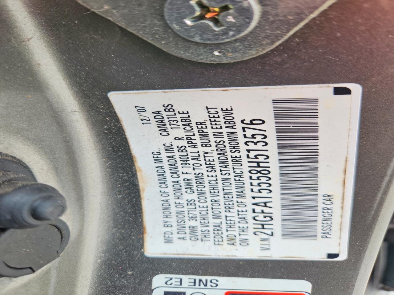 2008 HONDA CIVIC LX photo 23