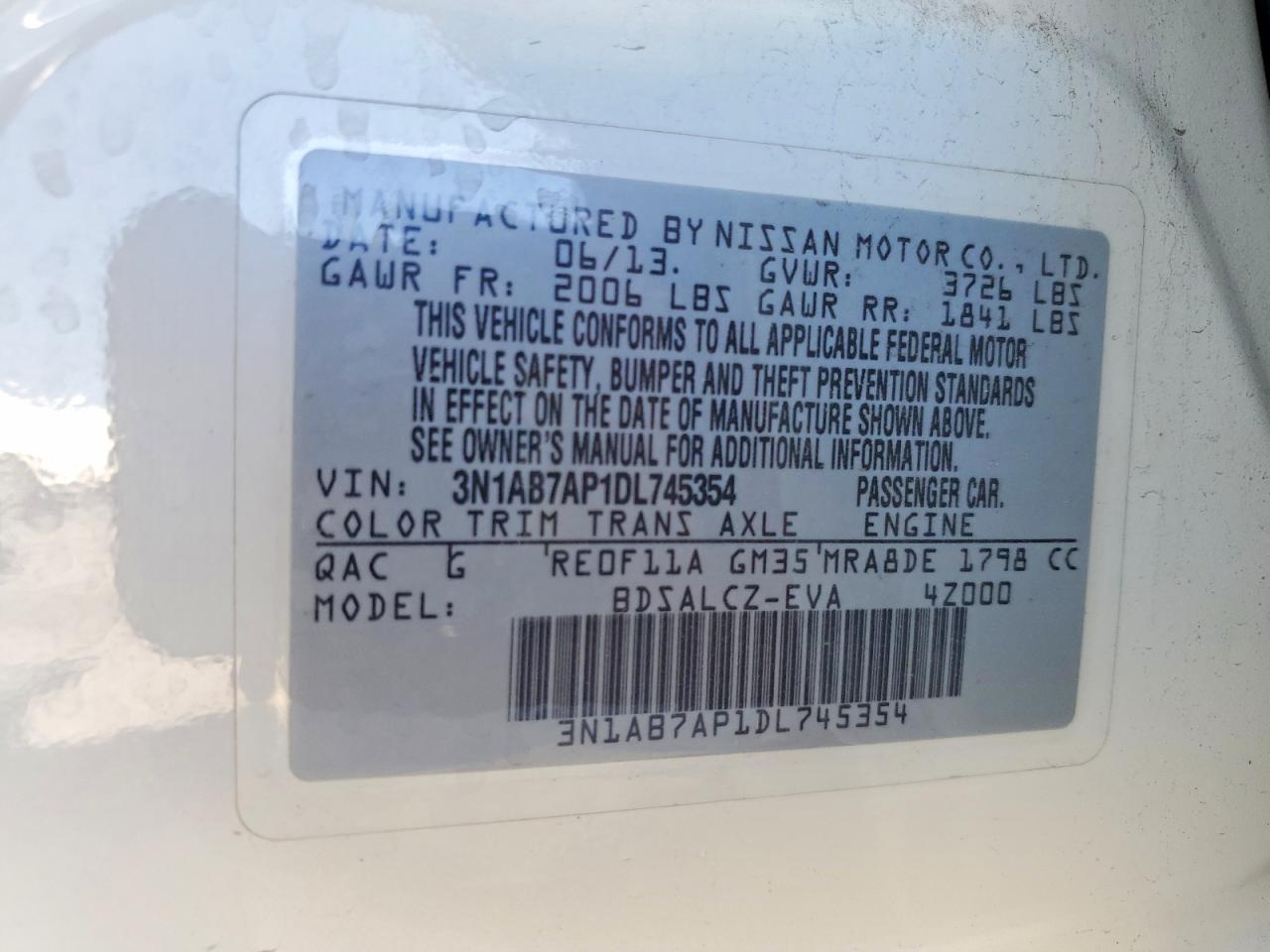 2013 NISSAN SENTRA S photo 37