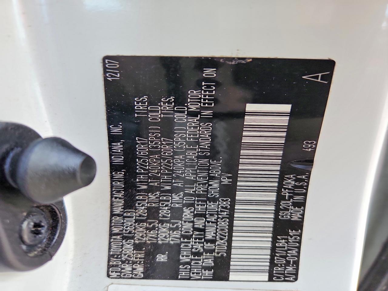 2008 TOYOTA SIENNA XLE LIMITED photo 25