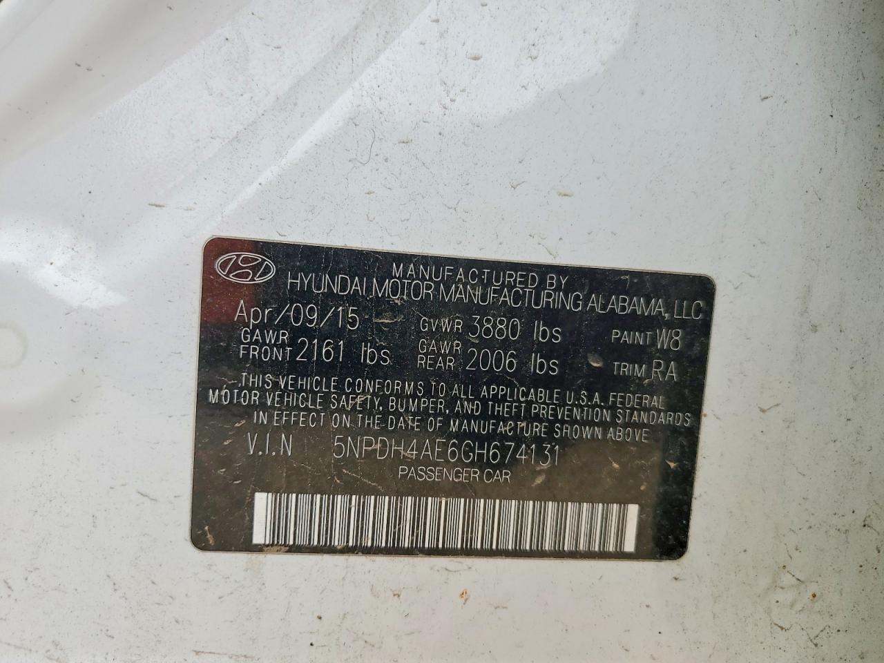 2016 HYUNDAI ELANTRA SE photo 12