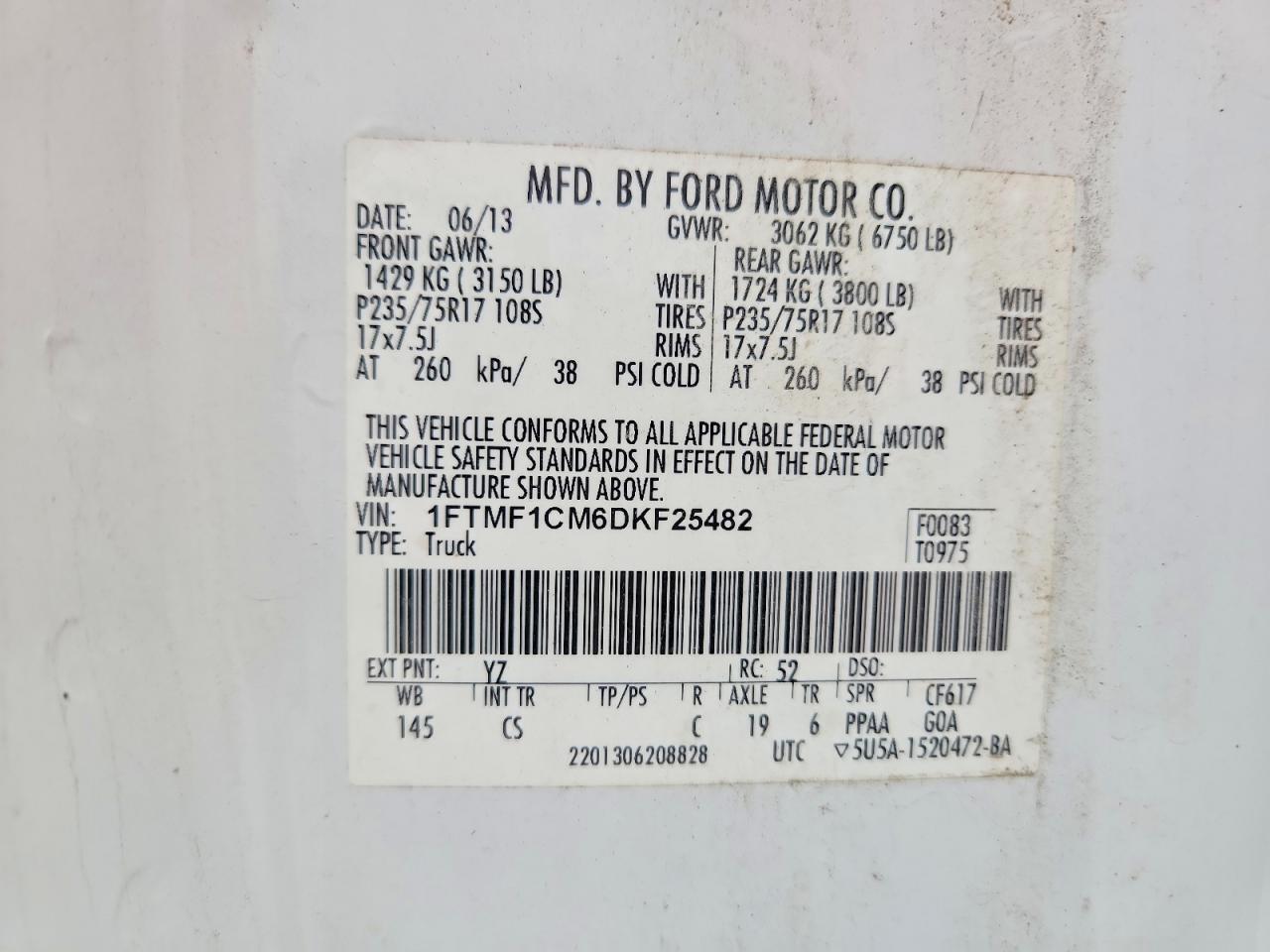 2013 FORD F150 photo 34