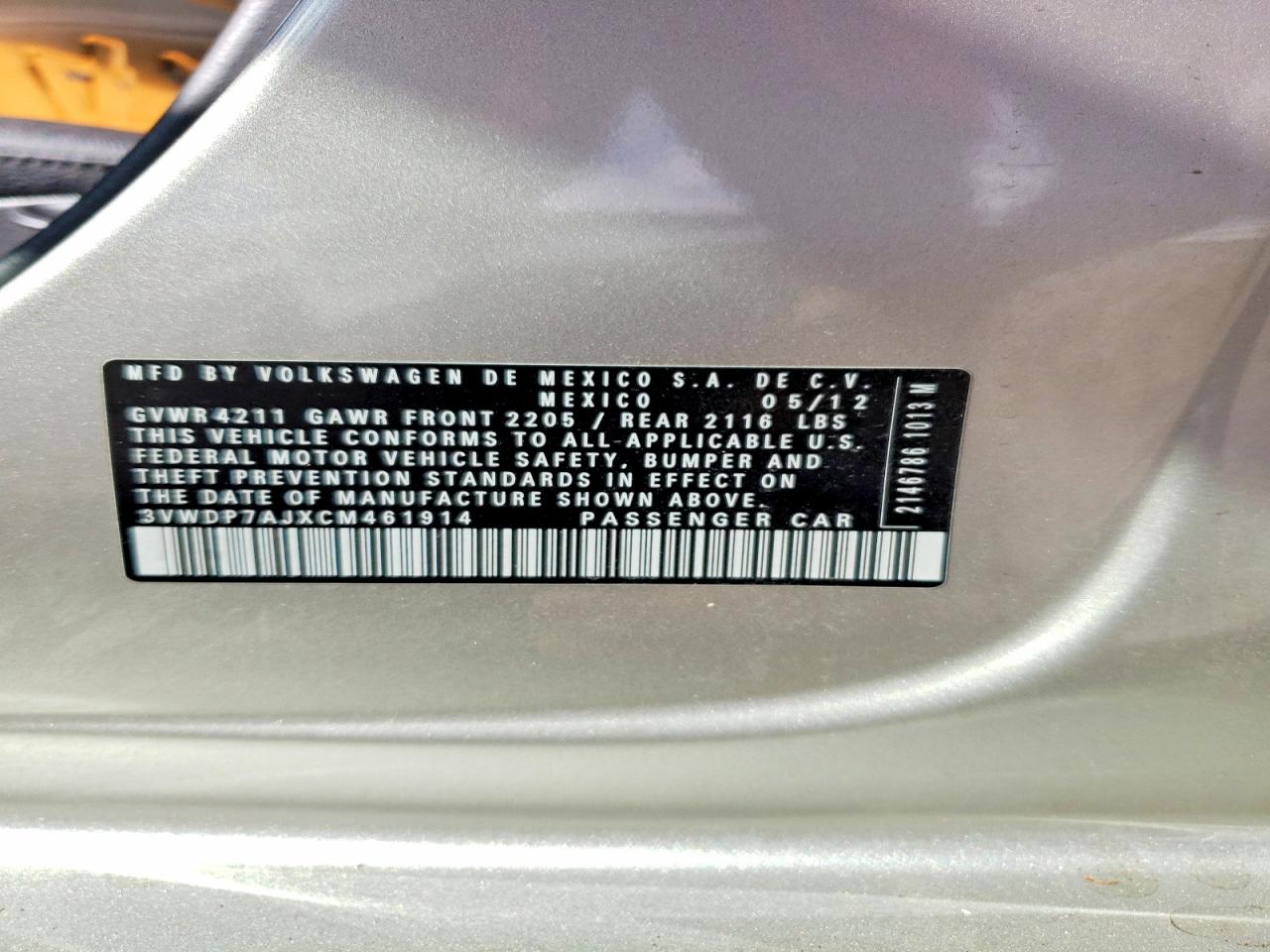 2012 VOLKSWAGEN JETTA SE photo 13