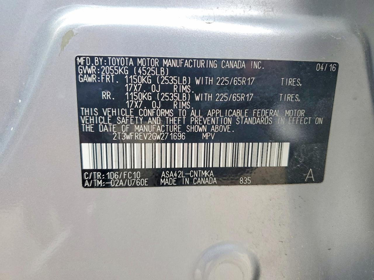 2016 TOYOTA RAV4 XLE photo 40