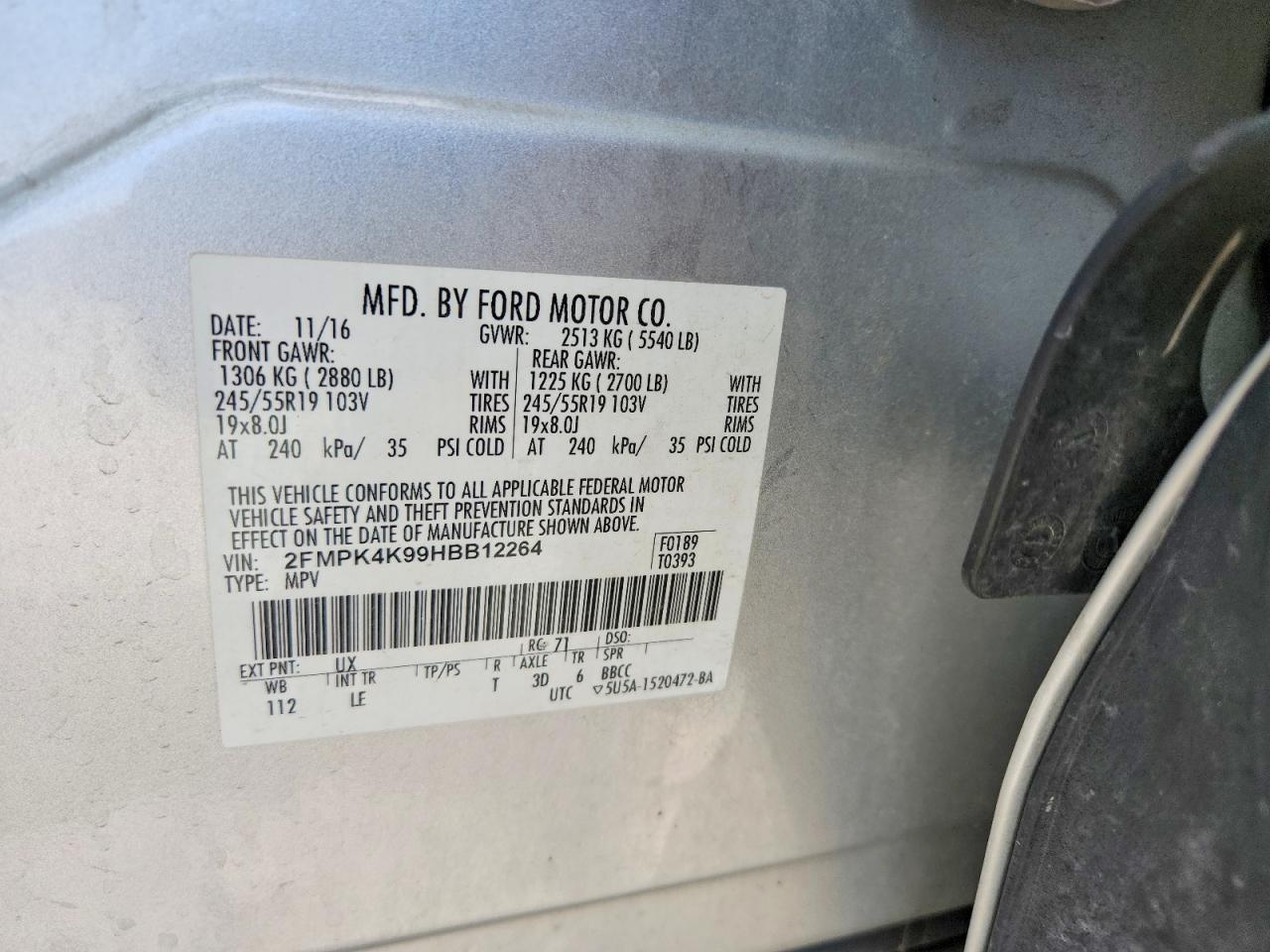 2017 FORD EDGE TITANIUM photo 27