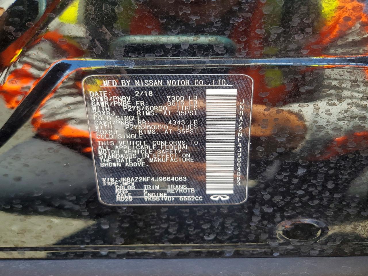 2018 INFINITI QX80 BASE photo 25