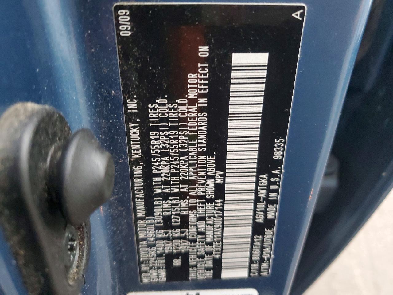 2009 TOYOTA VENZA FWD 4CYL photo 23