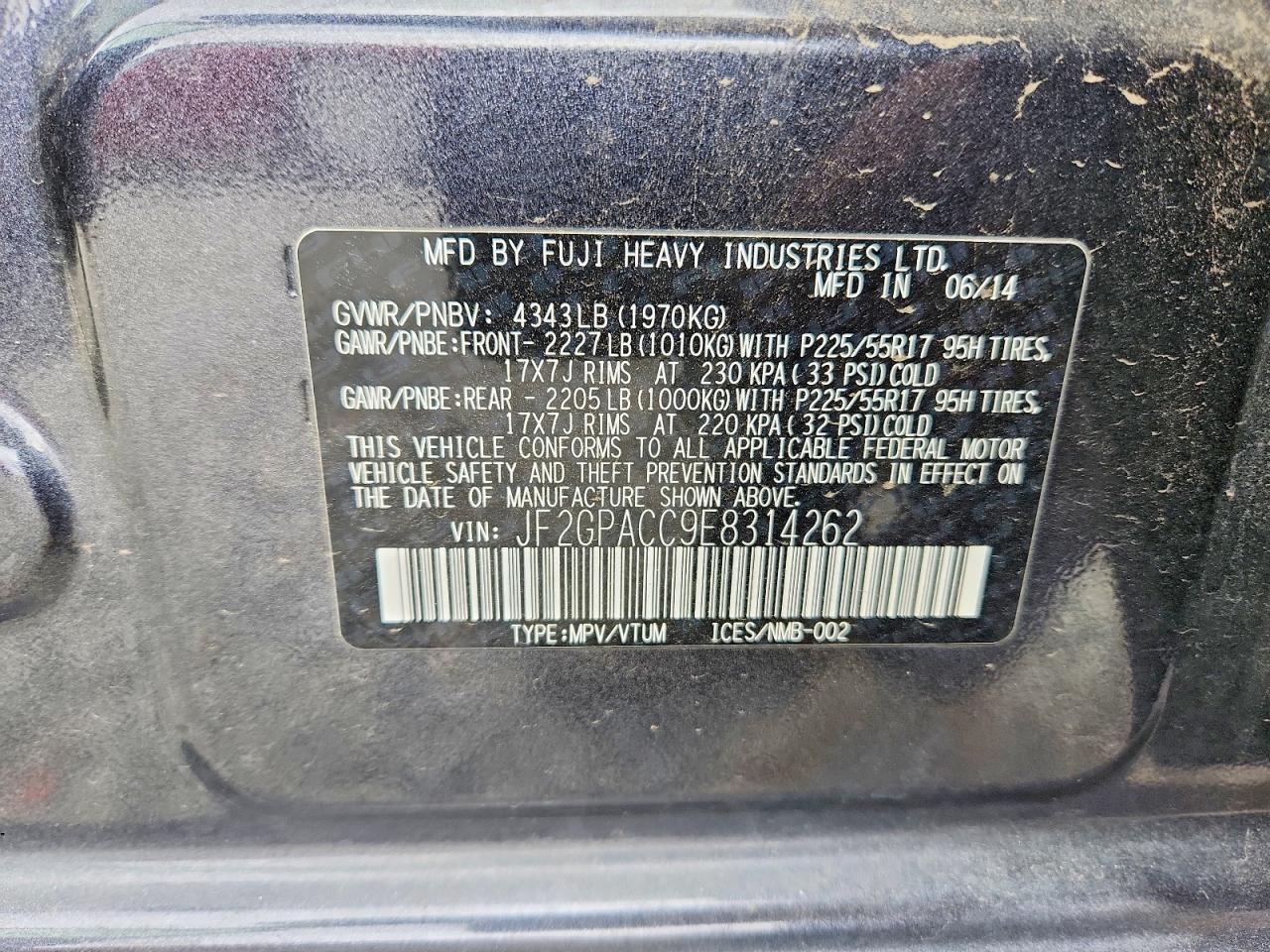 2014 SUBARU XV CROSSTREK 2.0 PREMIUM photo 14