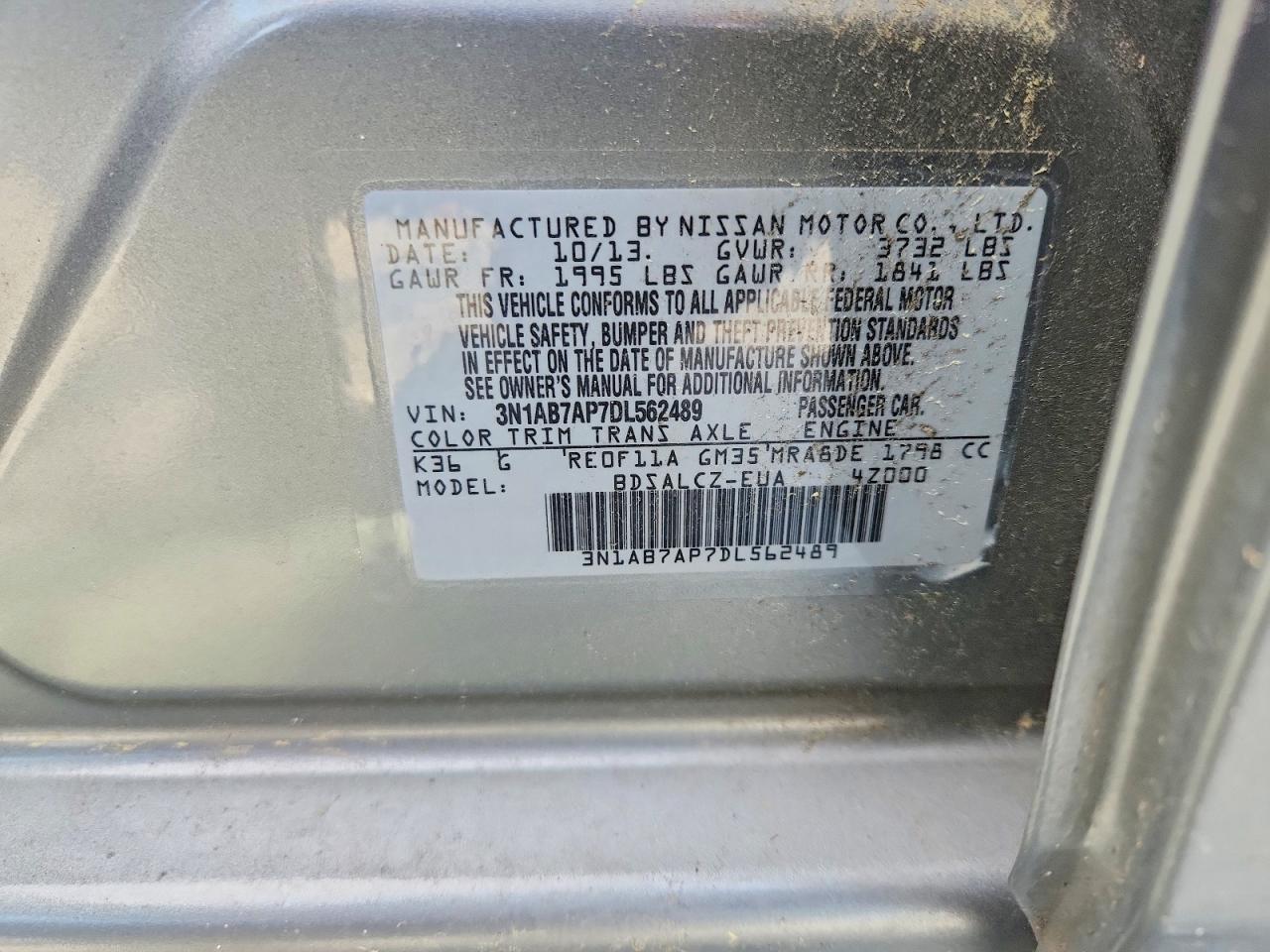2013 NISSAN SENTRA S photo 34