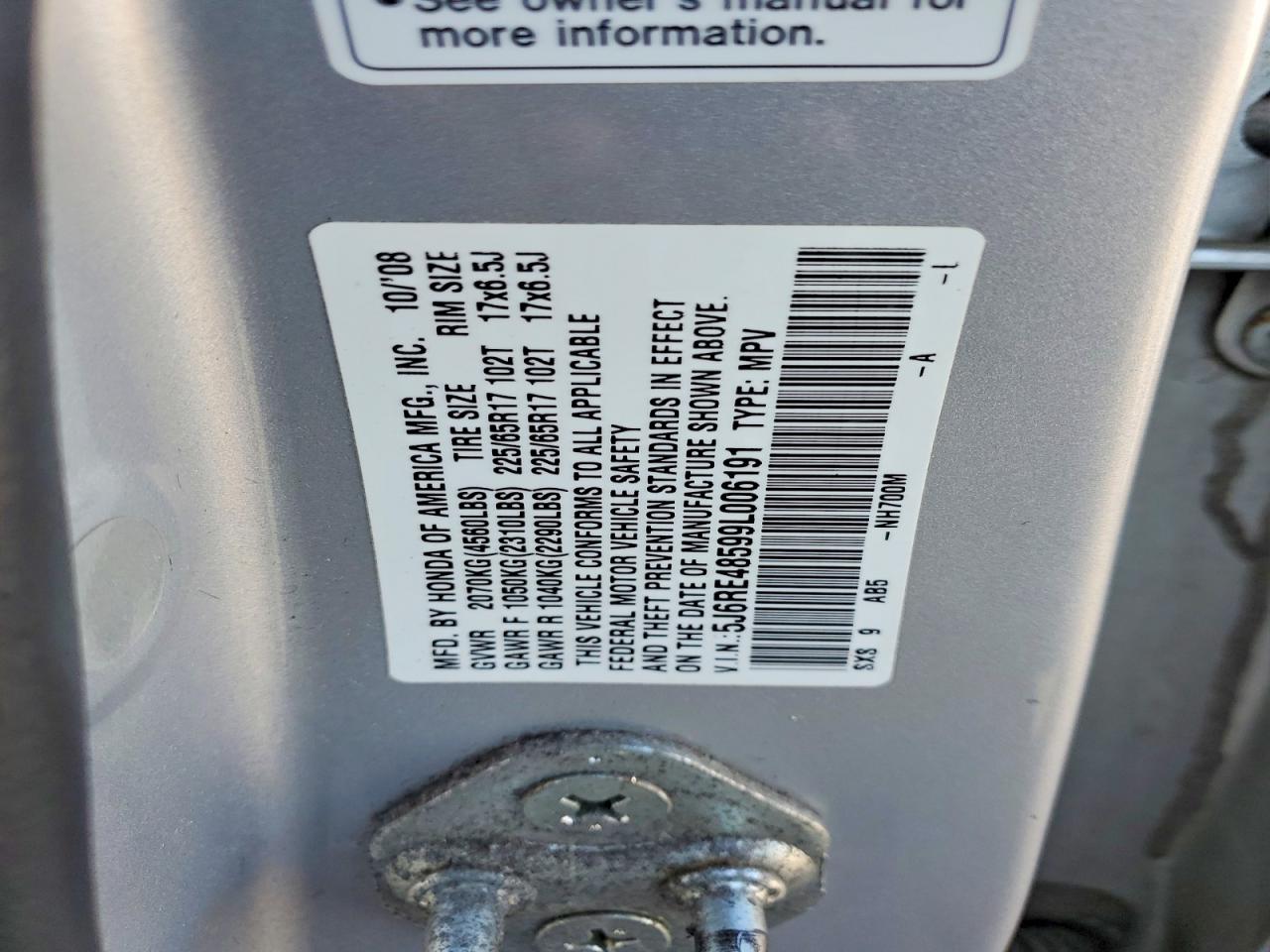 2009 HONDA CR-V EX photo 25