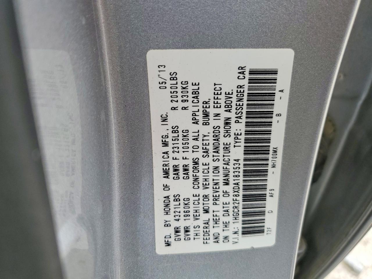 2013 HONDA ACCORD EXL photo 34
