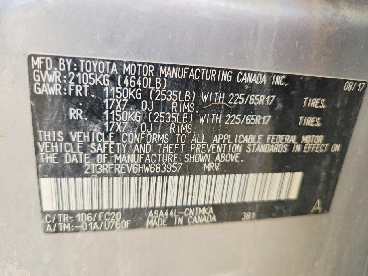 2017 TOYOTA RAV4 XLE photo 37