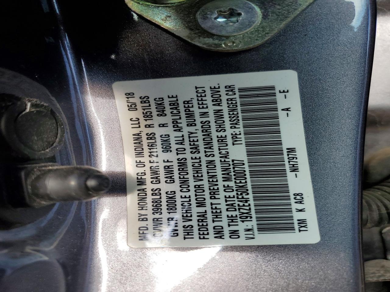 2019 HONDA INSIGHT EX photo 13