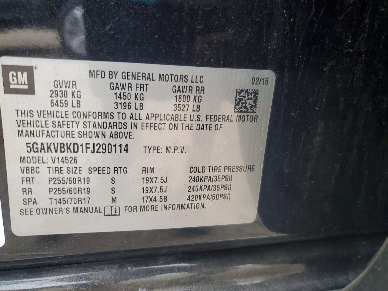 2015 BUICK ENCLAVE photo 37