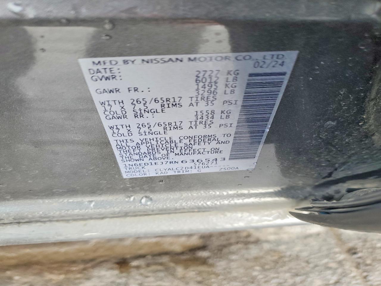 2024 NISSAN FRONTIER SV photo 34