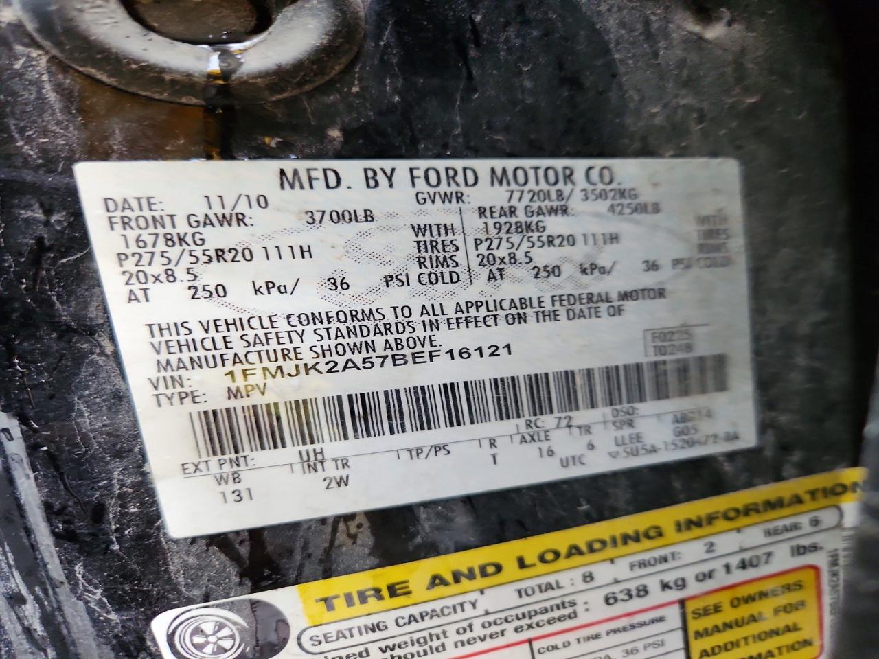 2011 FORD EXPEDITION EL LIMITED photo 37