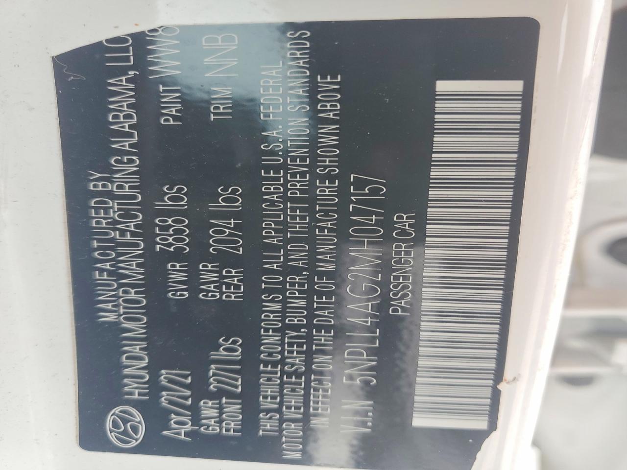 2021 HYUNDAI ELANTRA SE photo 12