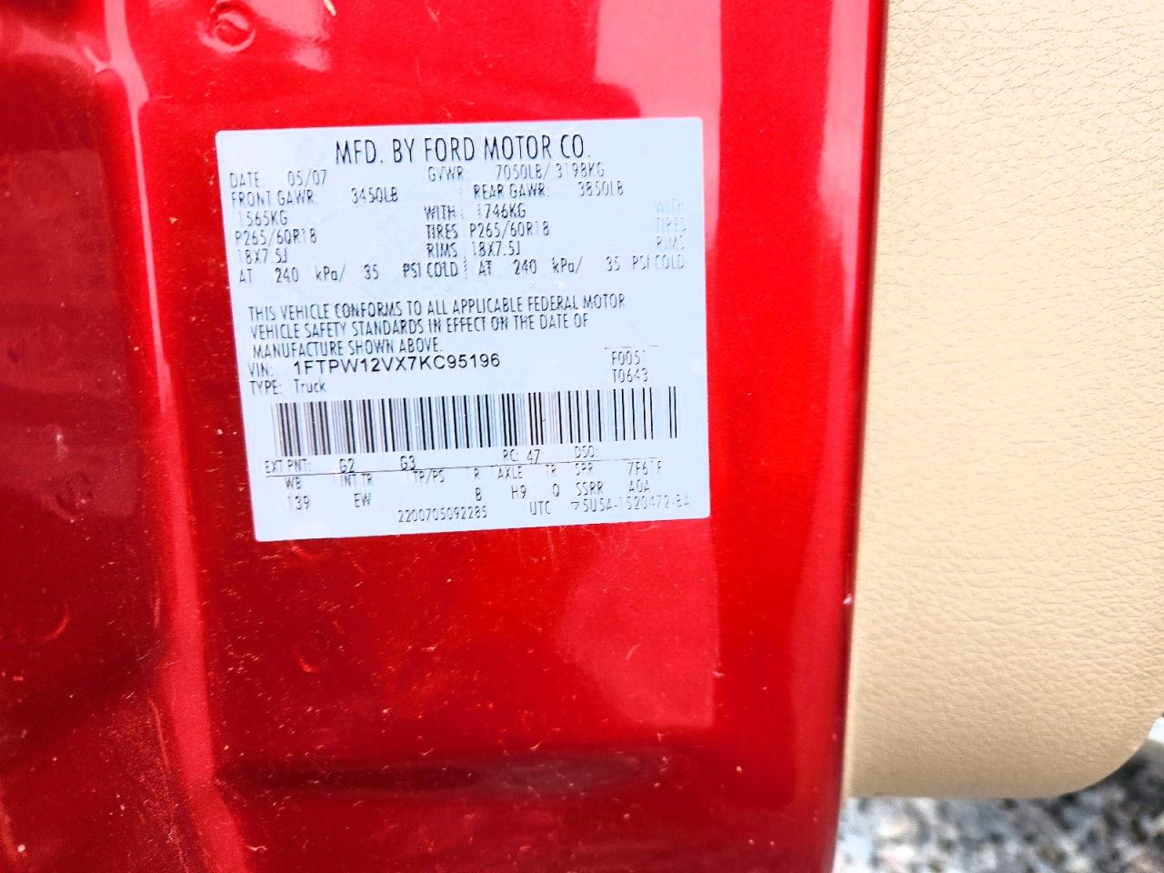 2007 FORD F150 SUPERCREW photo 34