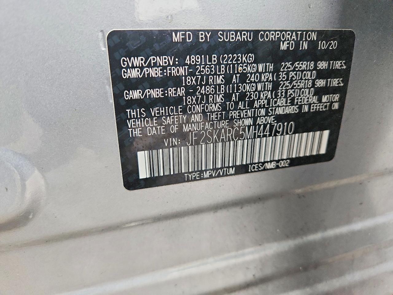 2021 SUBARU FORESTER SPORT photo 34