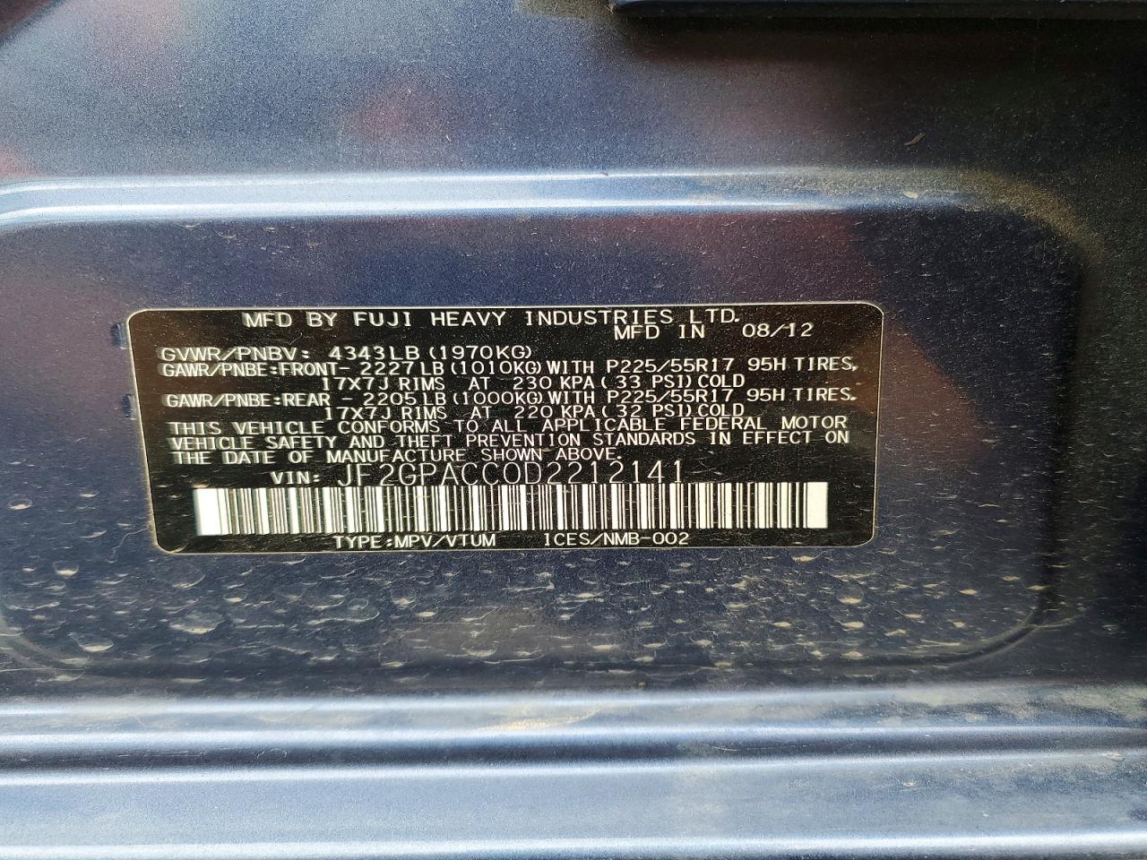 2013 SUBARU XV CROSSTREK 2.0 PREMIUM photo 23