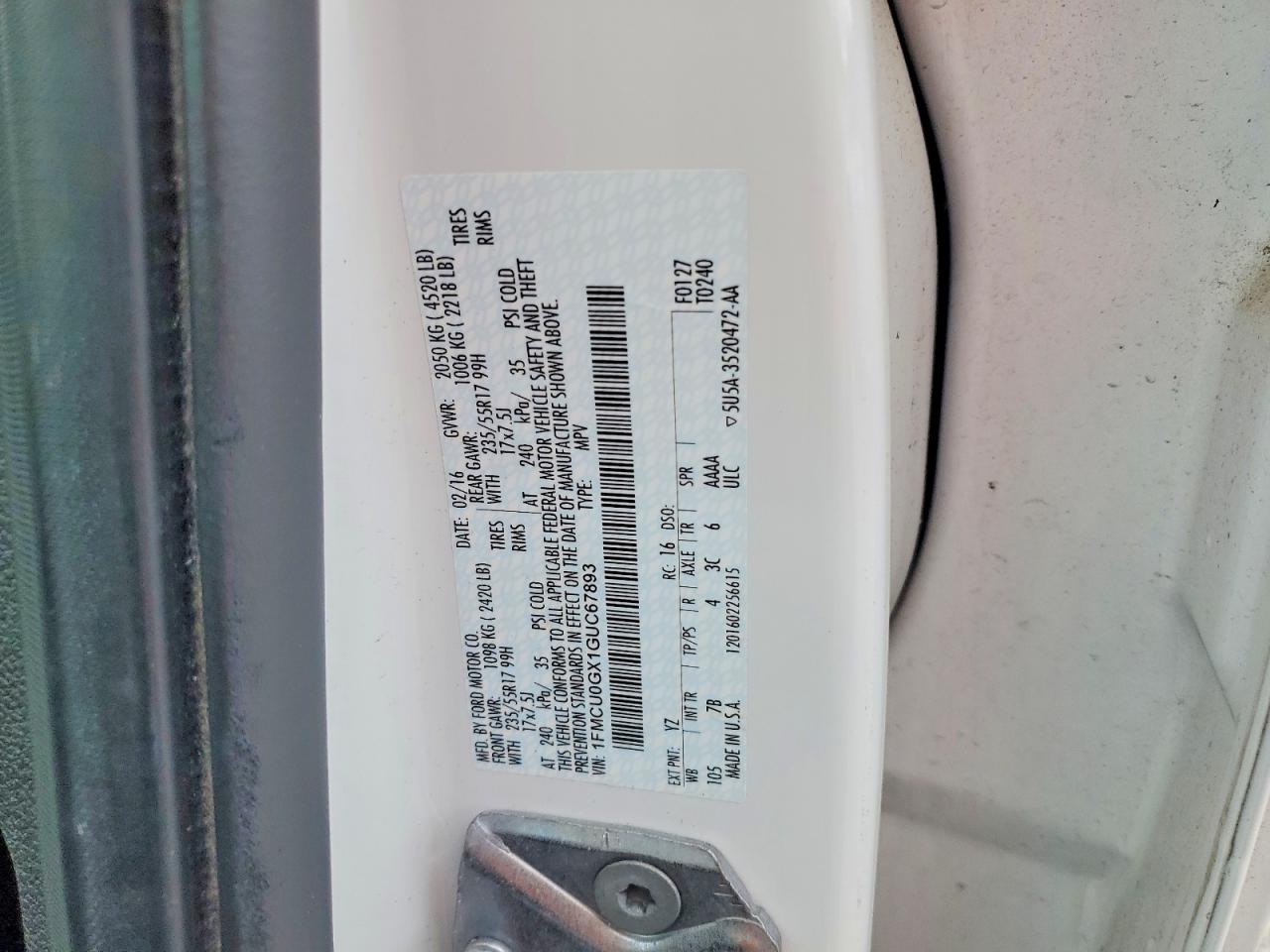 2016 FORD ESCAPE SE photo 27