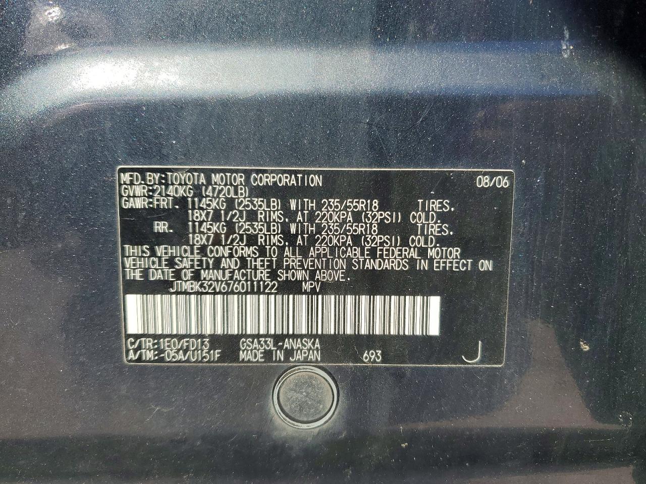 2007 TOYOTA RAV4 SPORT photo 37