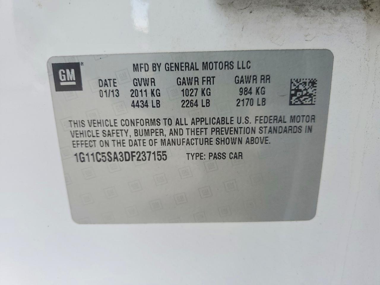 2013 CHEVROLET MALIBU 1LT photo 21