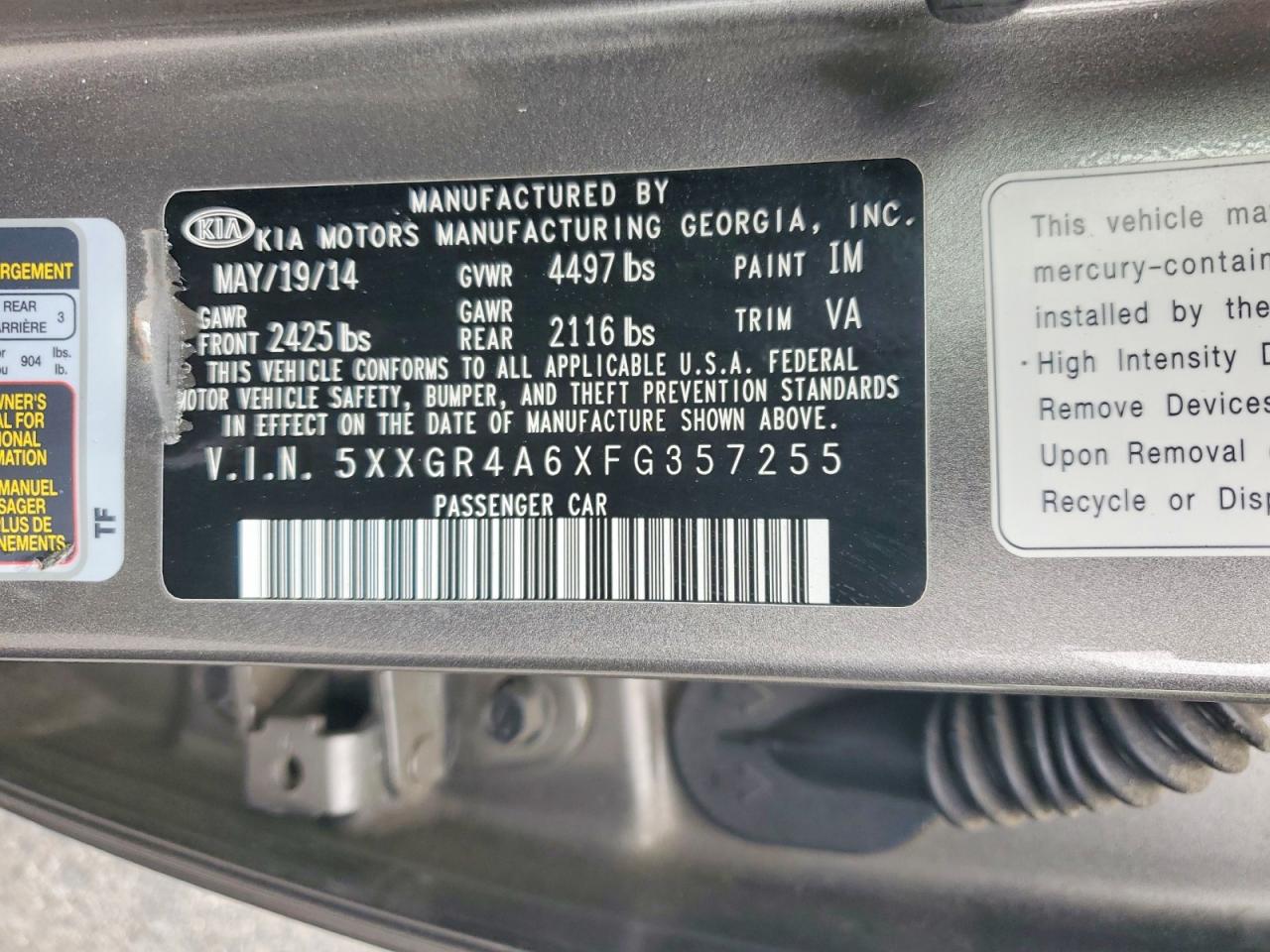 2015 KIA OPTIMA SX photo 23