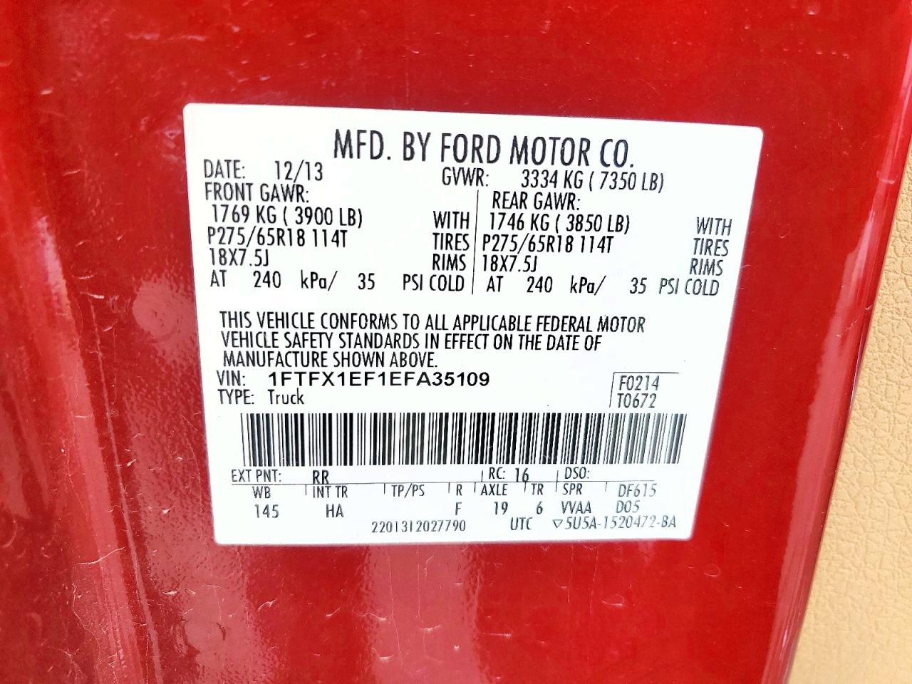 2014 FORD F150 SUPER CAB photo 34