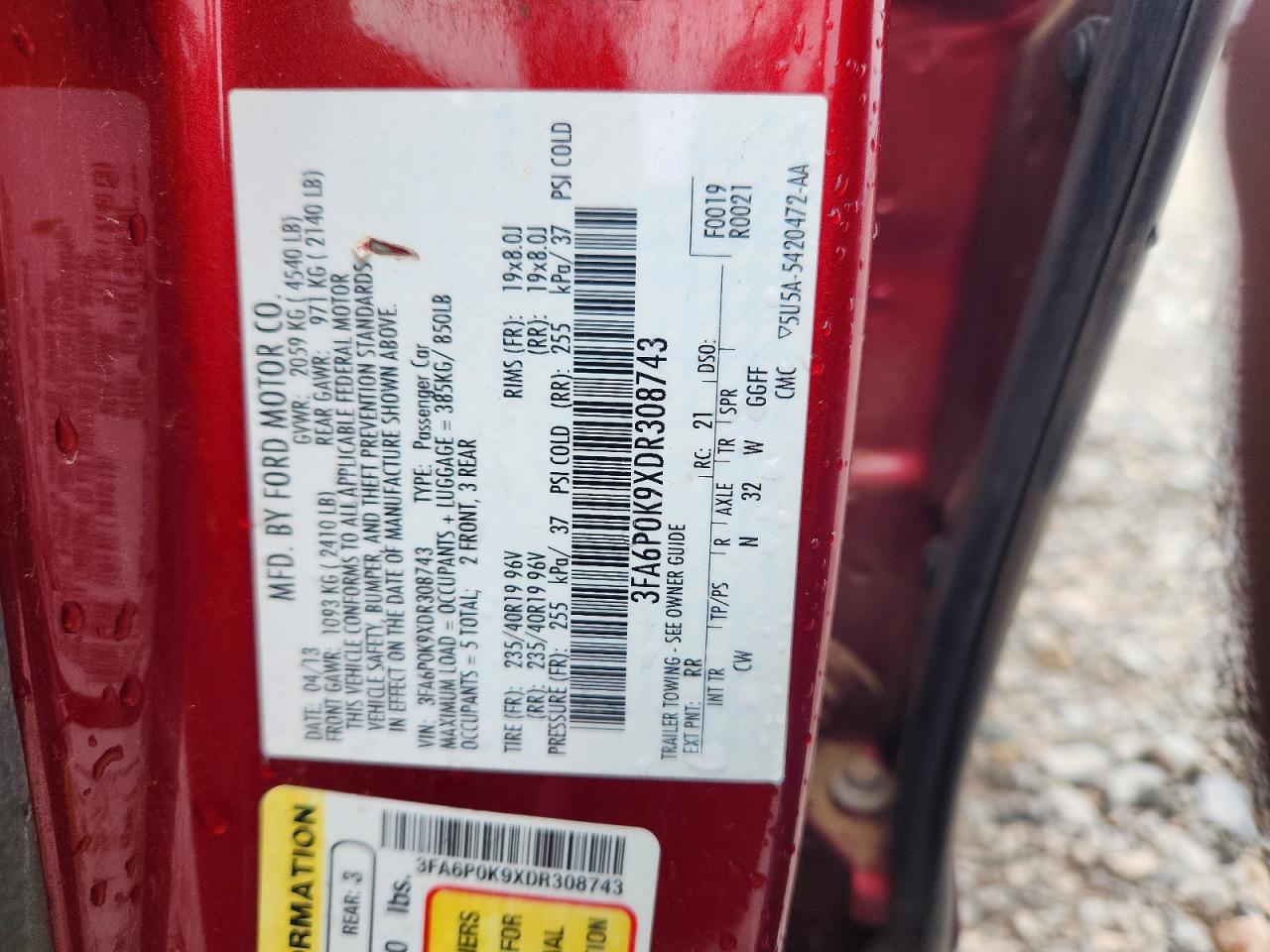 2013 FORD FUSION TITANIUM photo 23