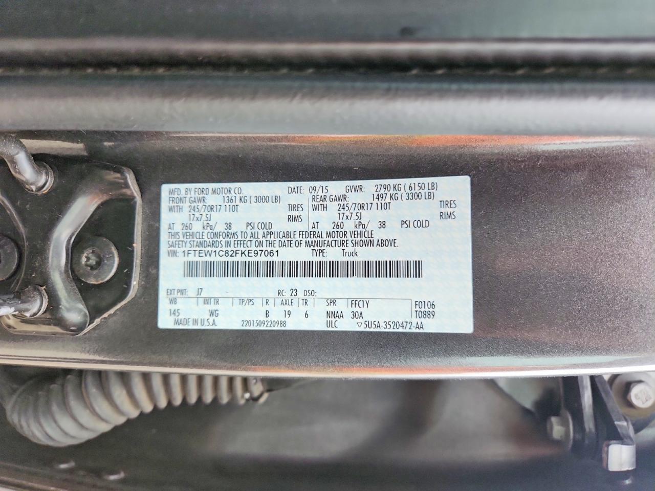 2015 FORD F150 SUPERCREW photo 34