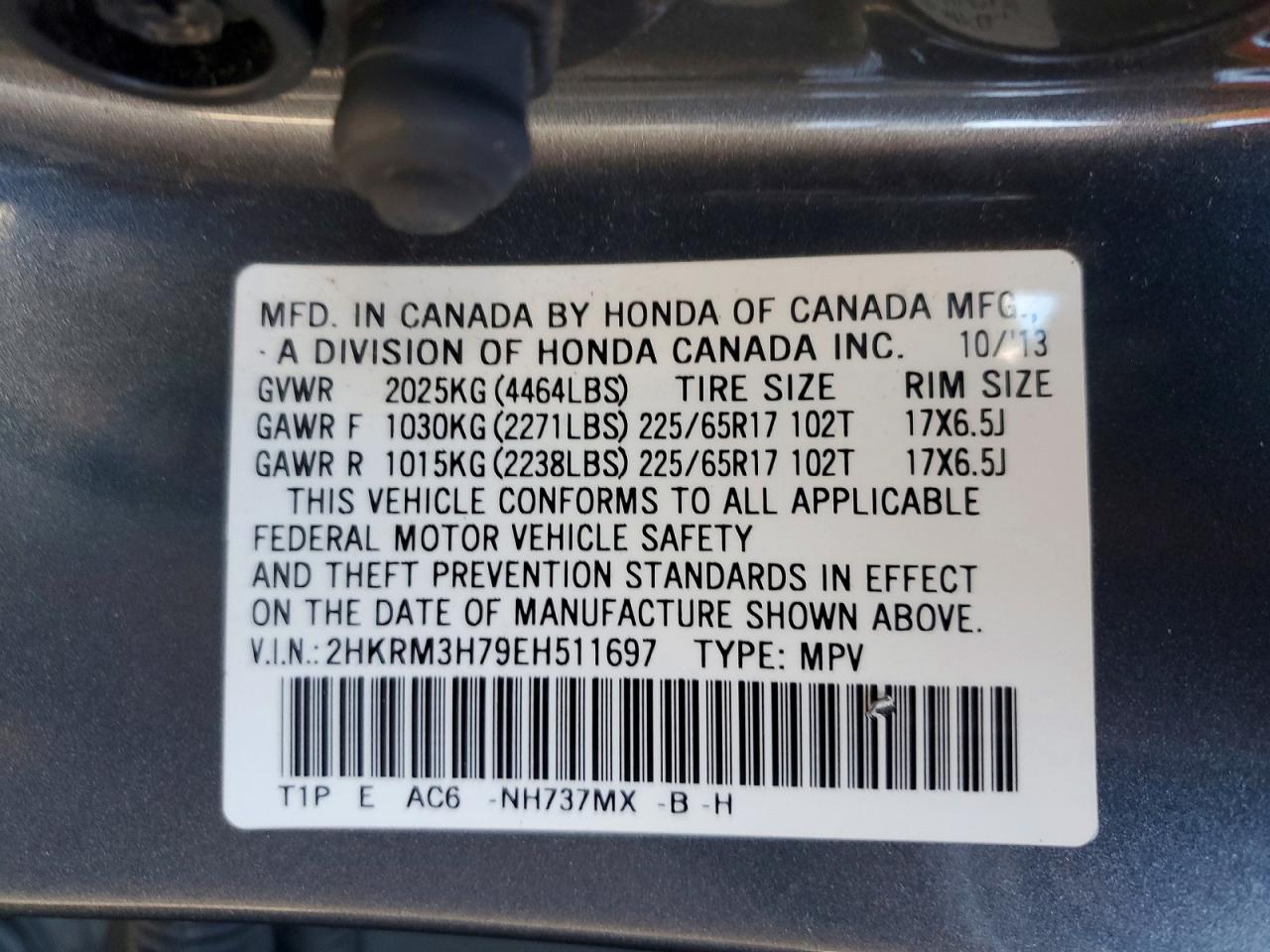 2014 HONDA CR-V EXL photo 40